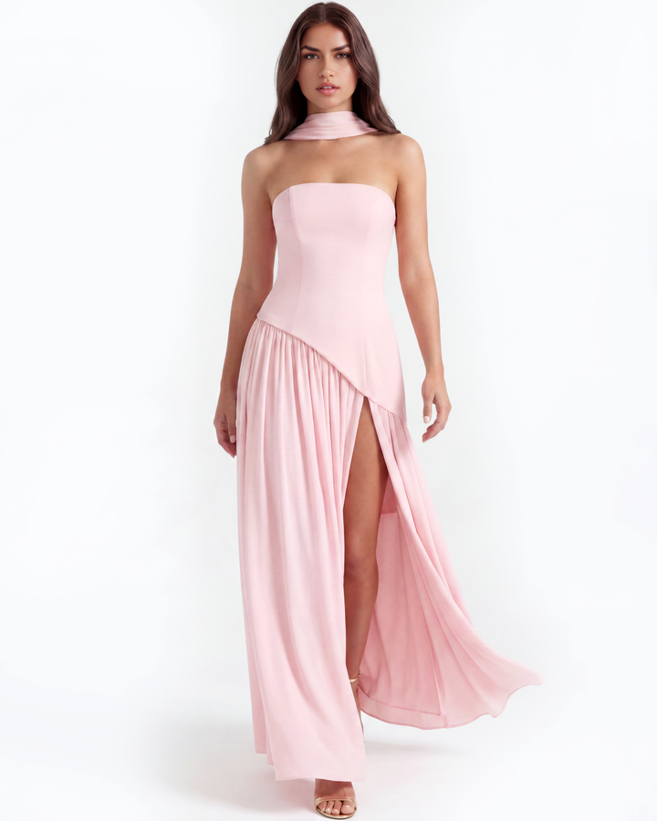 Mia | Elegant Axelbandslös Maxi Klänning 3