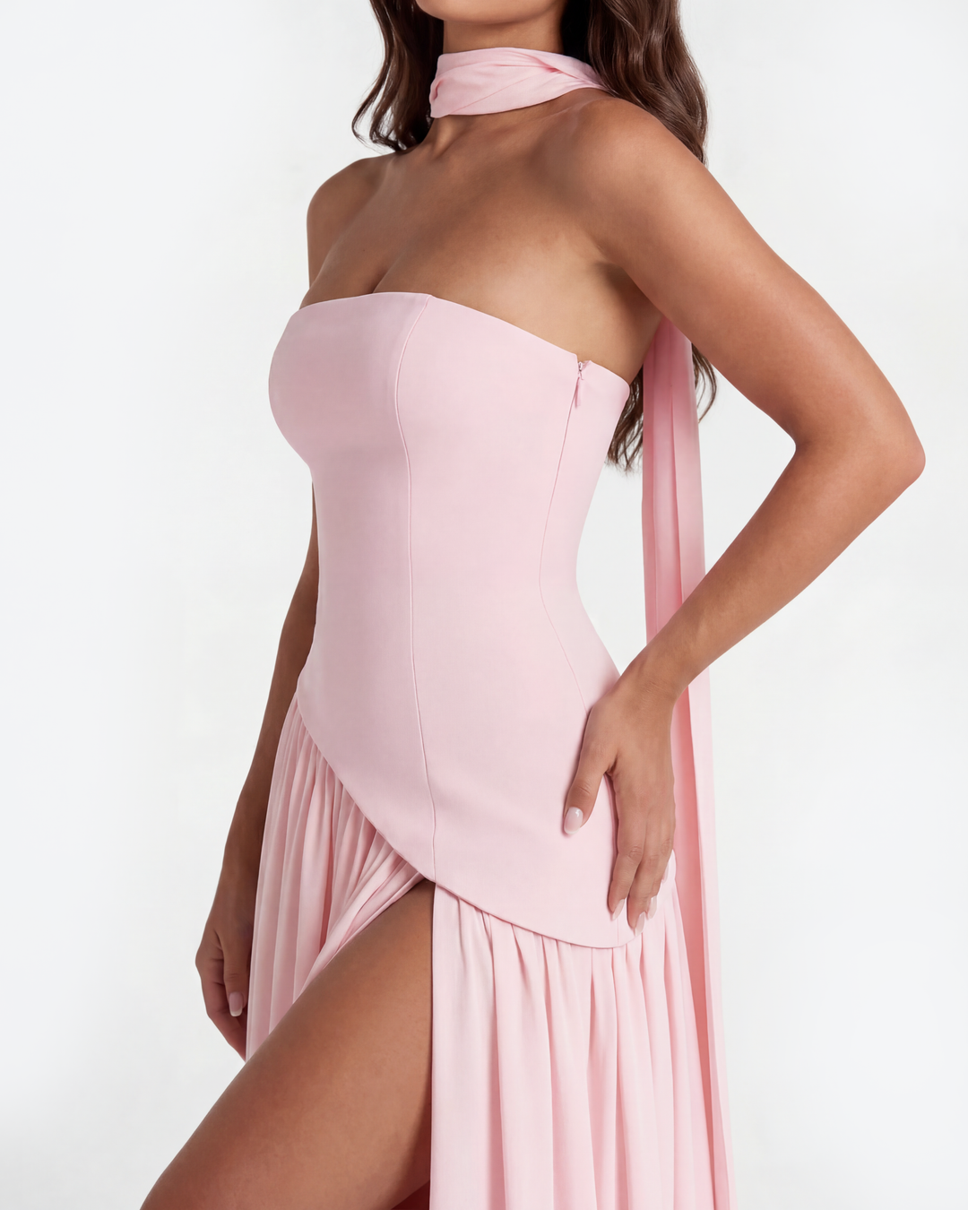 Mia | Elegant Axelbandslös Maxi Klänning 4