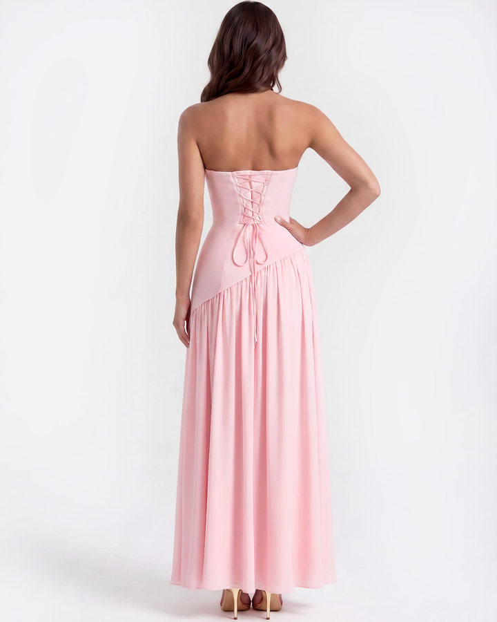 Mia | Elegant Axelbandslös Maxi Klänning 6