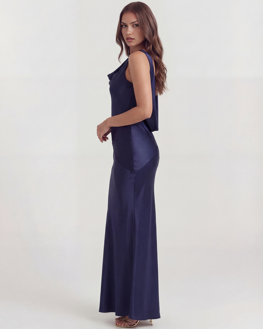 Mia | Elegant Draperad Maxiklänning 4