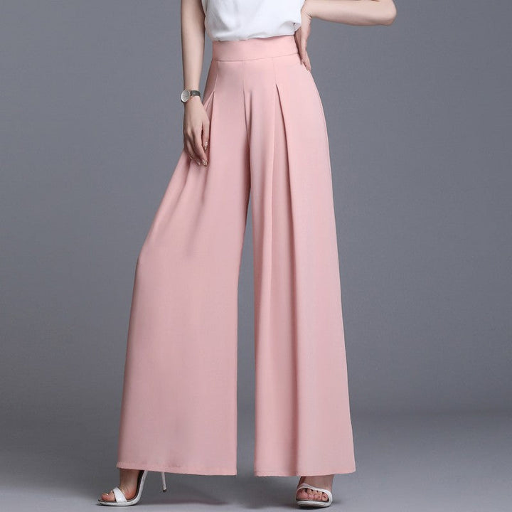 Mia | Elegant Hög Midja Vida Ben Byxor Dam 1