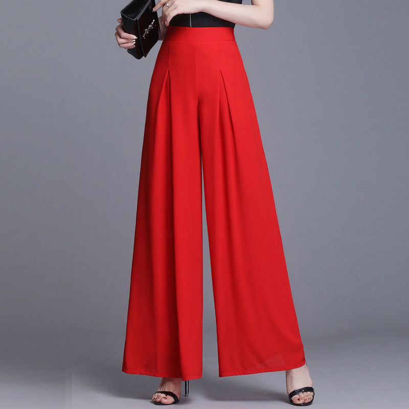 Mia | Elegant Hög Midja Vida Ben Byxor Dam 2