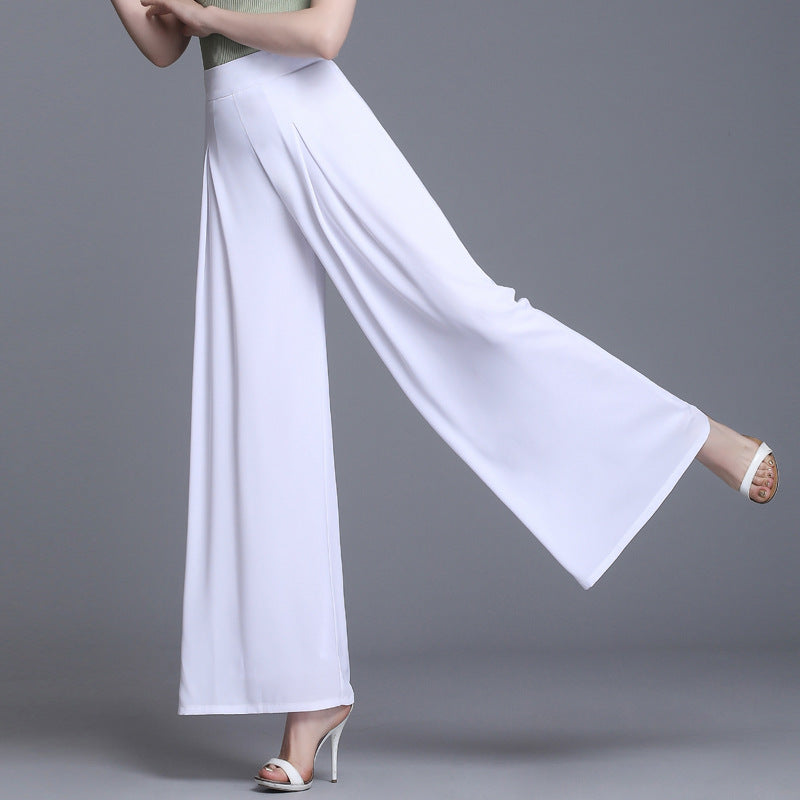 Mia | Elegant Hög Midja Vida Ben Byxor Dam 4