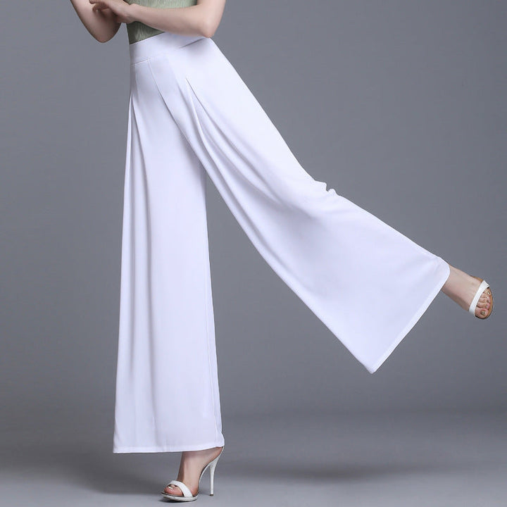 Mia | Elegant Hög Midja Vida Ben Byxor Dam 4