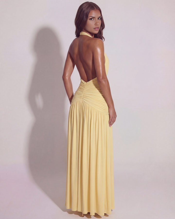 Mia | Elegant Maxi Klänning med Halterneck 7