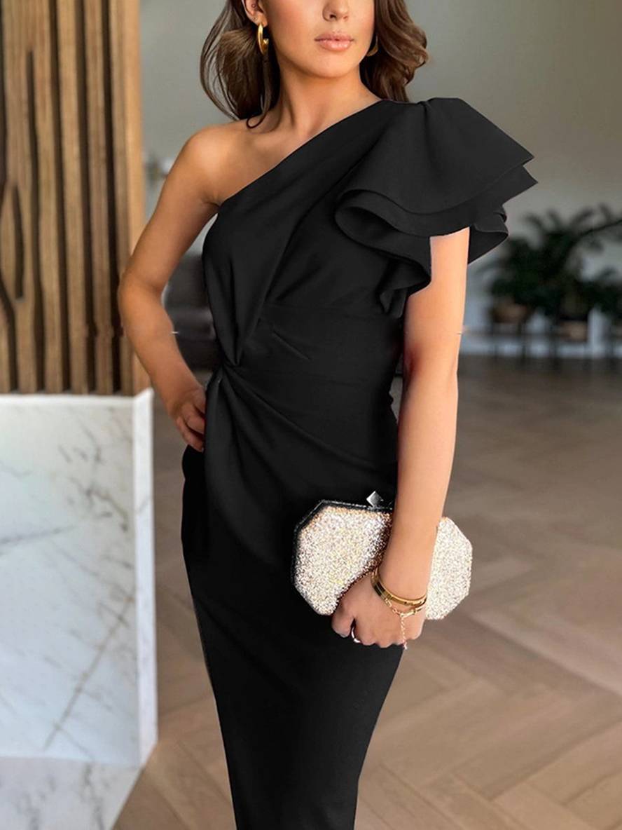Mia | Elegant One Shoulder Festklänning 2