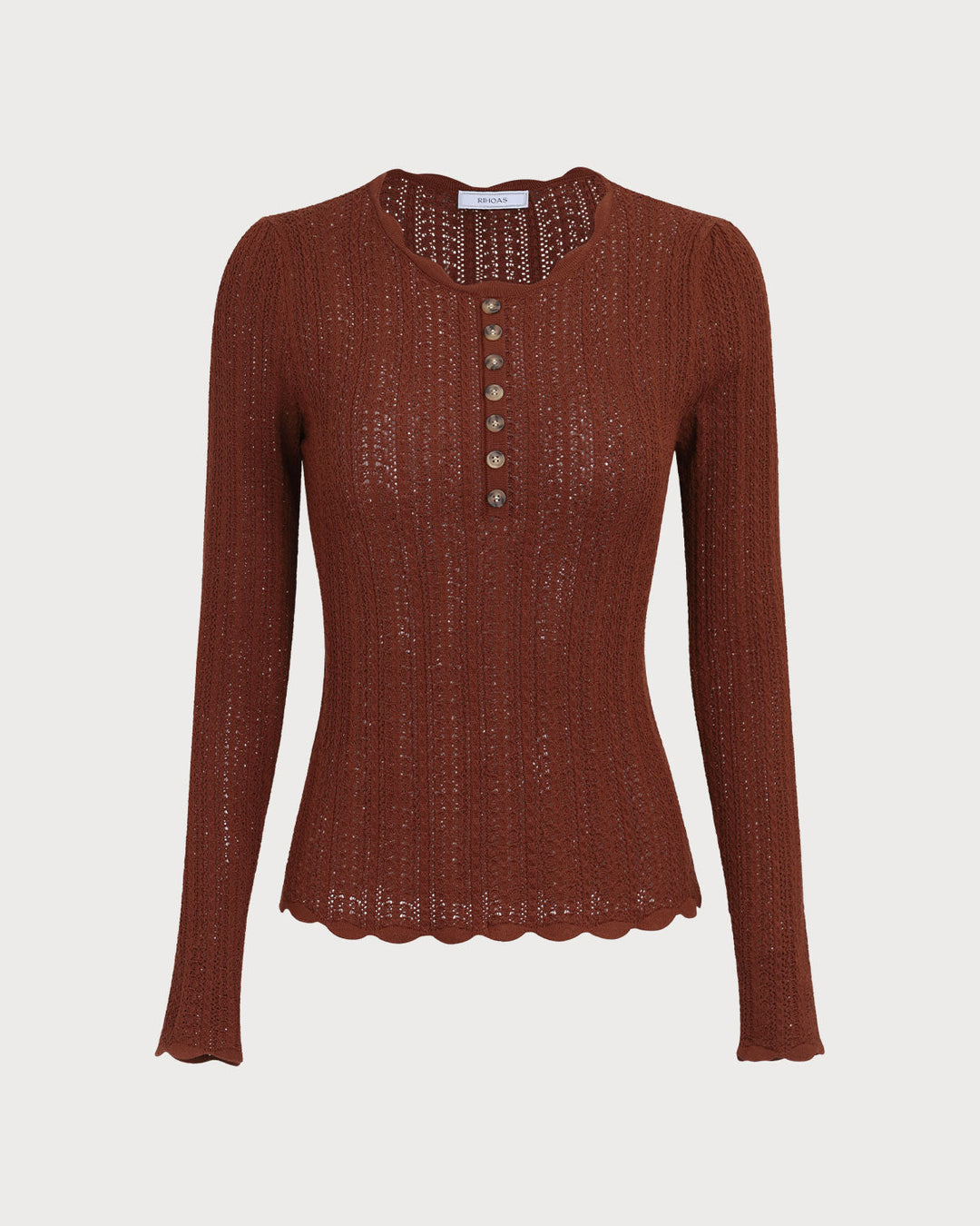 Mia | Elegant Slim Fit Stickad Tröja Dam Med Rund Halsringning 4
