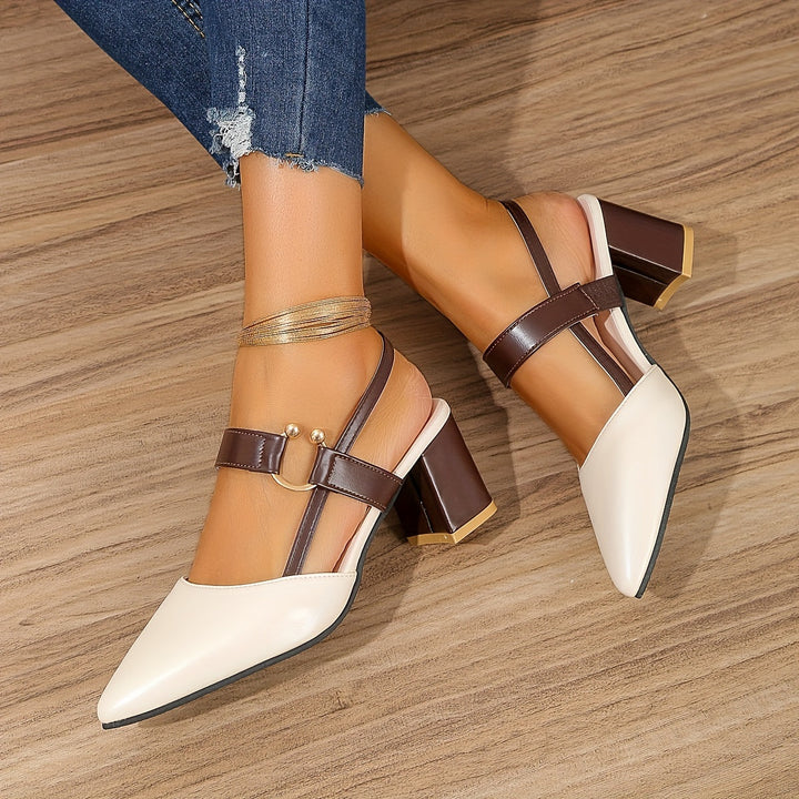Mia | Elegant Slingback Klackar med Spetsig Tå 0