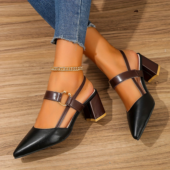 Mia | Elegant Slingback Klackar med Spetsig Tå 1
