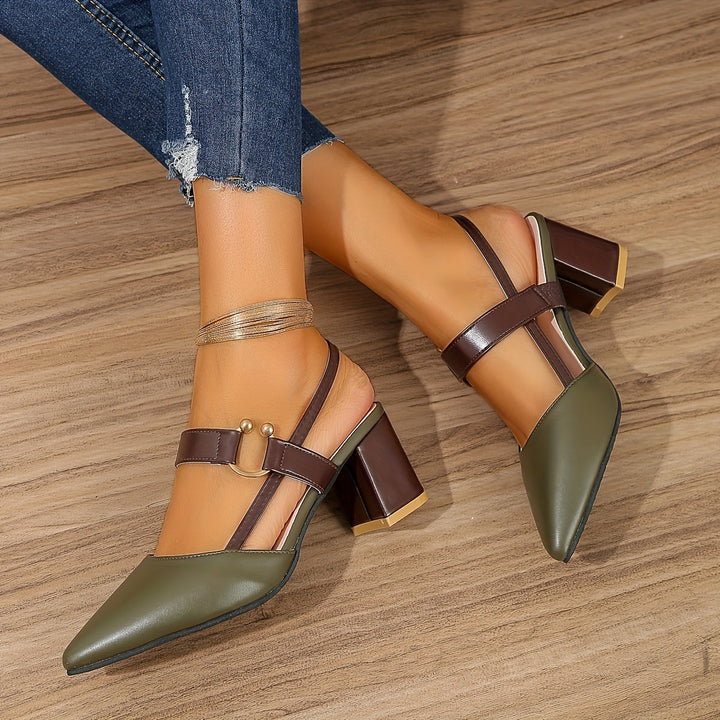 Mia | Elegant Slingback Klackar med Spetsig Tå 2