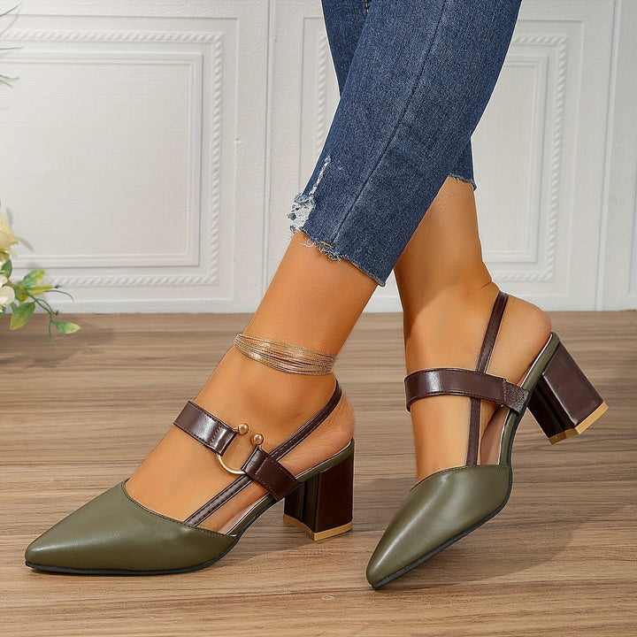 Mia | Elegant Slingback Klackar med Spetsig Tå 4