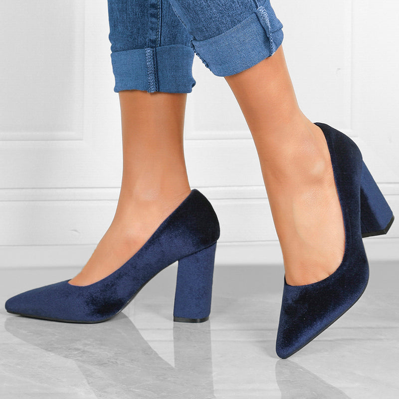 Mia | Elegant Spetsig Tå Sandaler Dam med Fyrkantig Klack 3