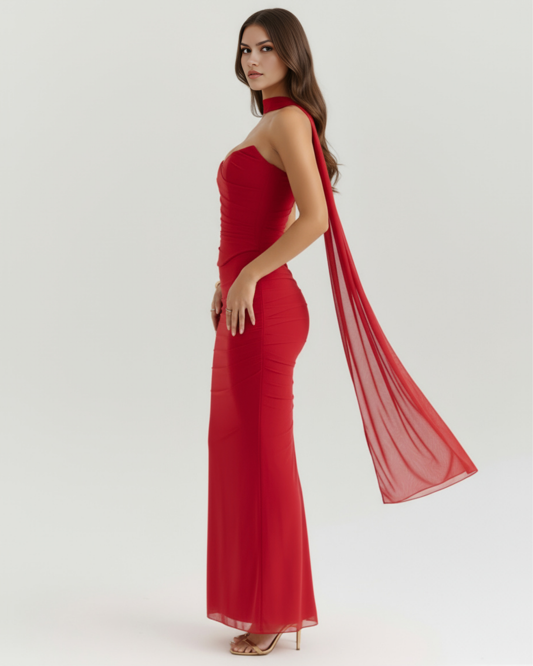 Mia | Elegant Tre-delat Set med Maxi Kjol 4