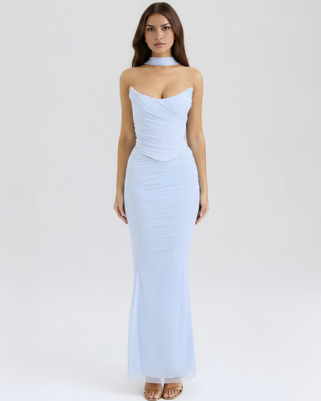 Mia | Modern Maxi Set med Korsett och Kjol 0