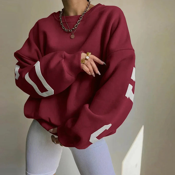 Mia | Modern Oversized Stickad Tröja Dam med Långärmar 5