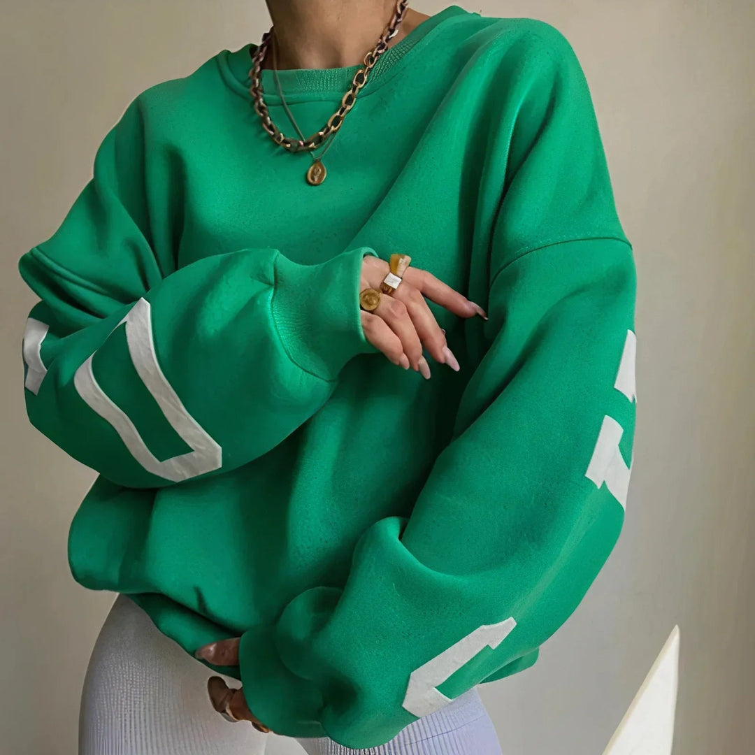 Mia | Modern Oversized Stickad Tröja Dam med Långärmar 6