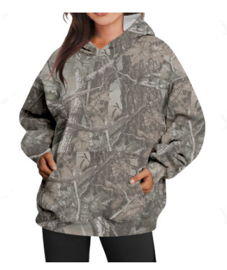 Mia | Oversized Långärmad Damtröja med Tryck och Huva 9
