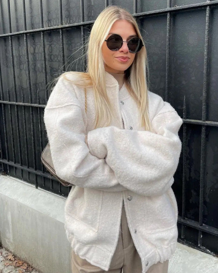 Mia | Oversized Vårjacka i Tweeddesign för Dam 0