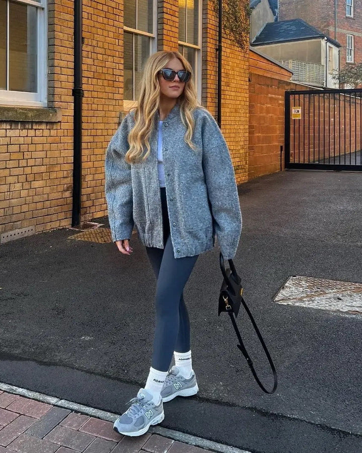 Mia | Oversized Vårjacka i Tweeddesign för Dam 1