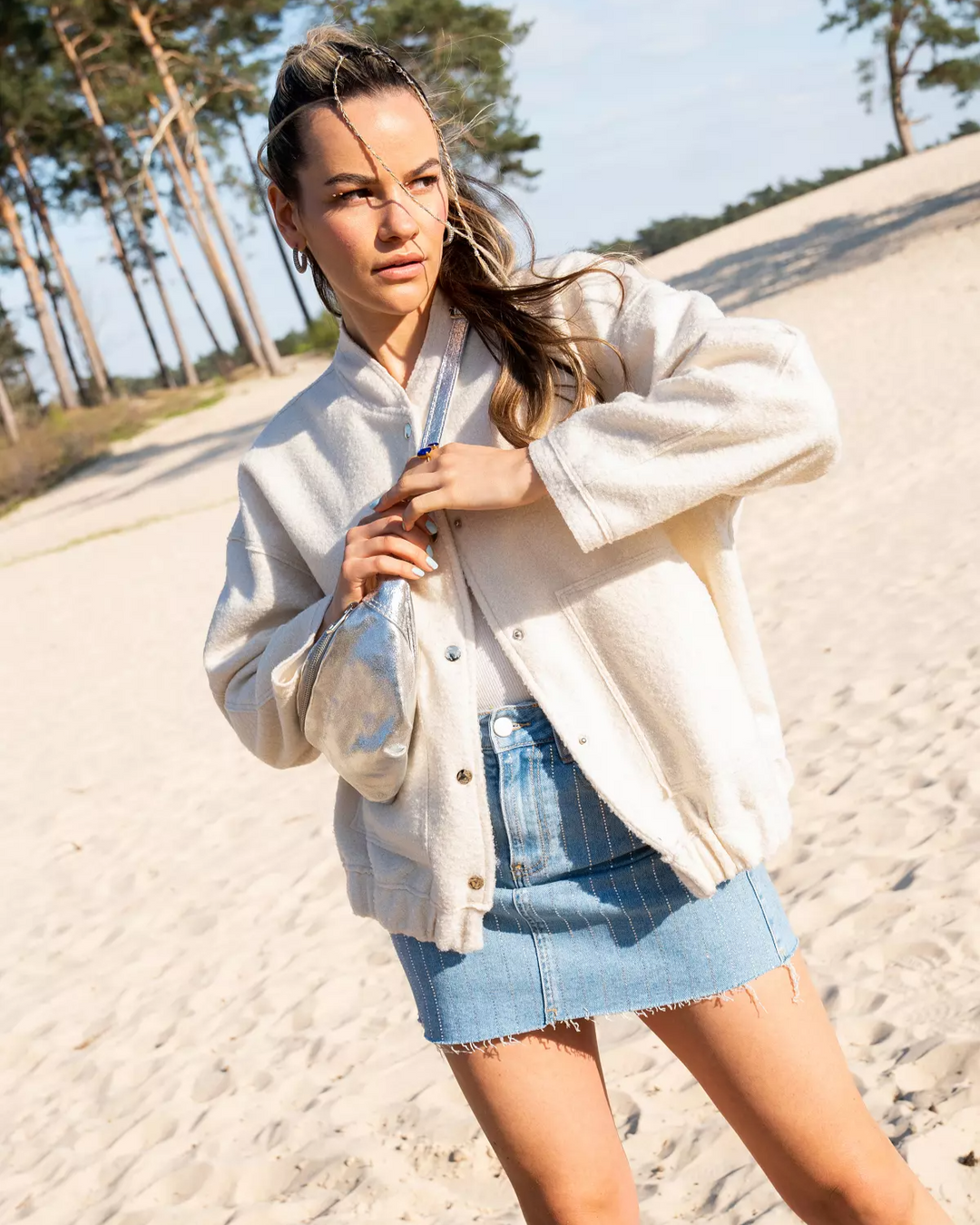 Mia | Oversized Vårjacka i Tweeddesign för Dam 3