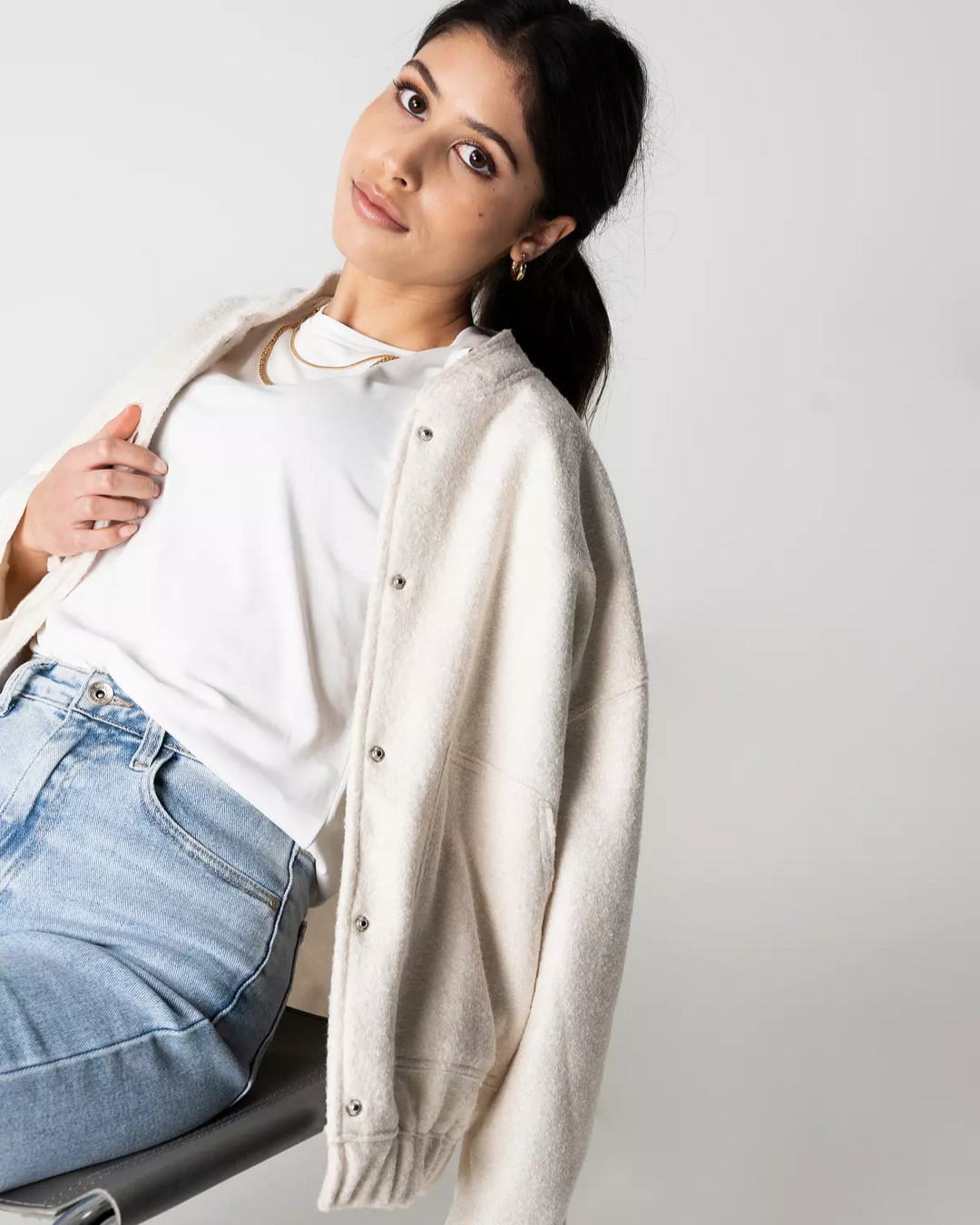 Mia | Oversized Vårjacka i Tweeddesign för Dam 5