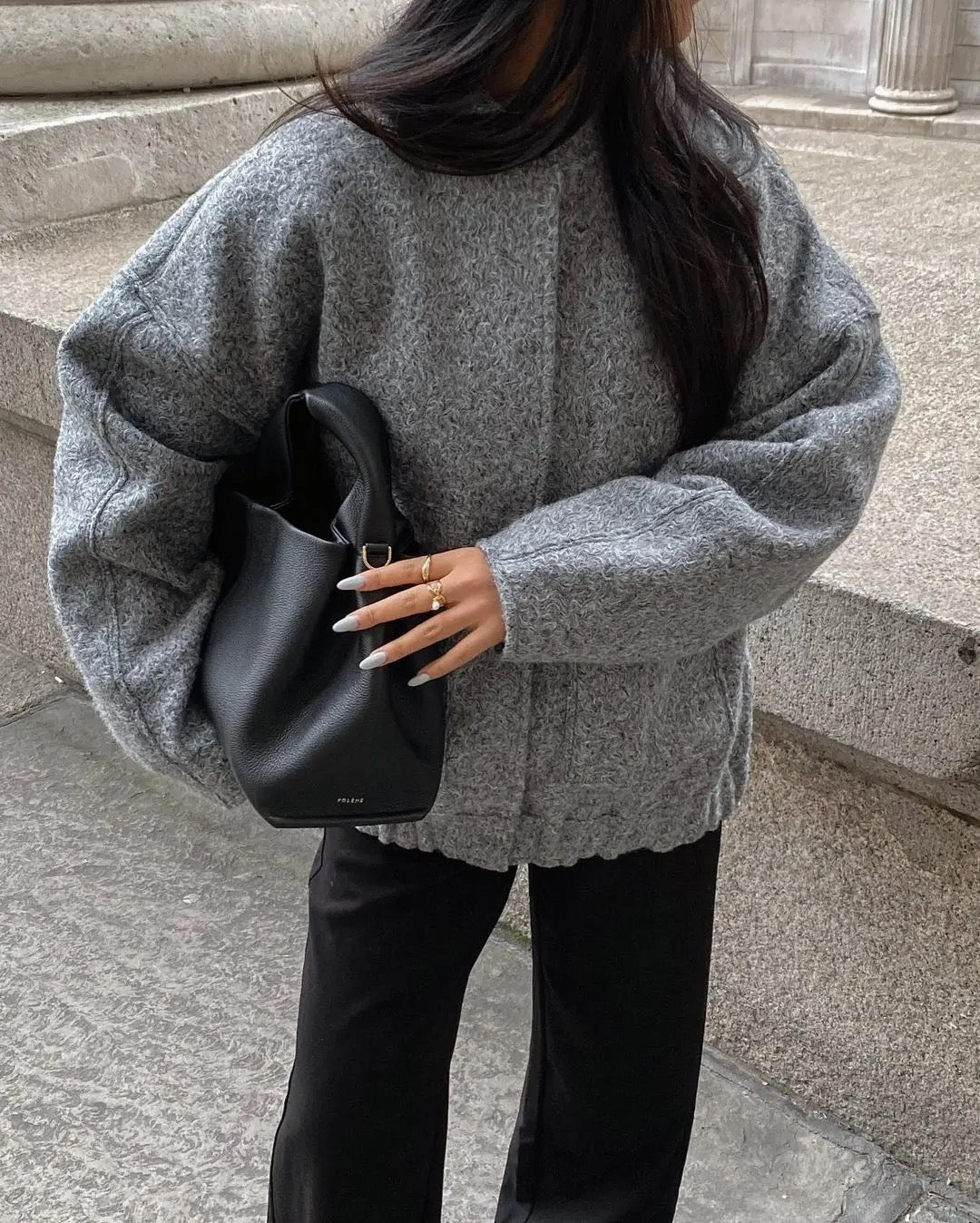 Mia | Oversized Vårjacka i Tweeddesign för Dam 8