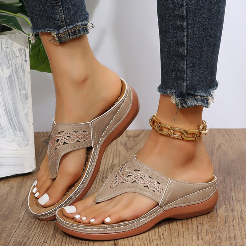 Mia | Sommar Kilklack Flip-Flops med Strass 1
