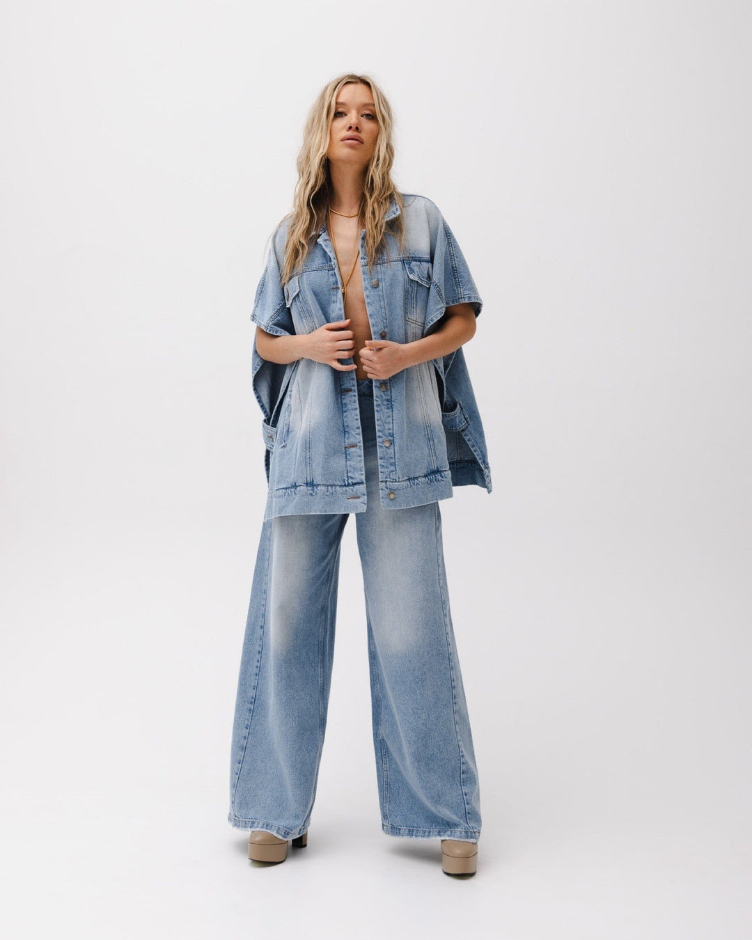 Mia | Vintage Oversized Denim Set 0