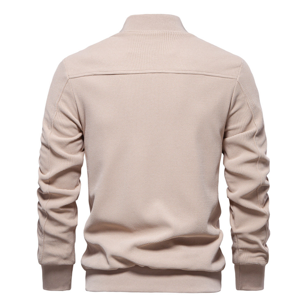 Minimalistisk Bomberjacka för Män med Ståkrage och Dragkedja | Slitstark och Värmande Design för Casual Stil 2