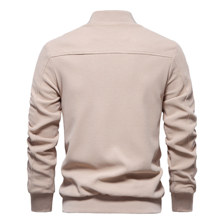 Minimalistisk Bomberjacka för Män med Ståkrage och Dragkedja | Slitstark och Värmande Design för Casual Stil 2
