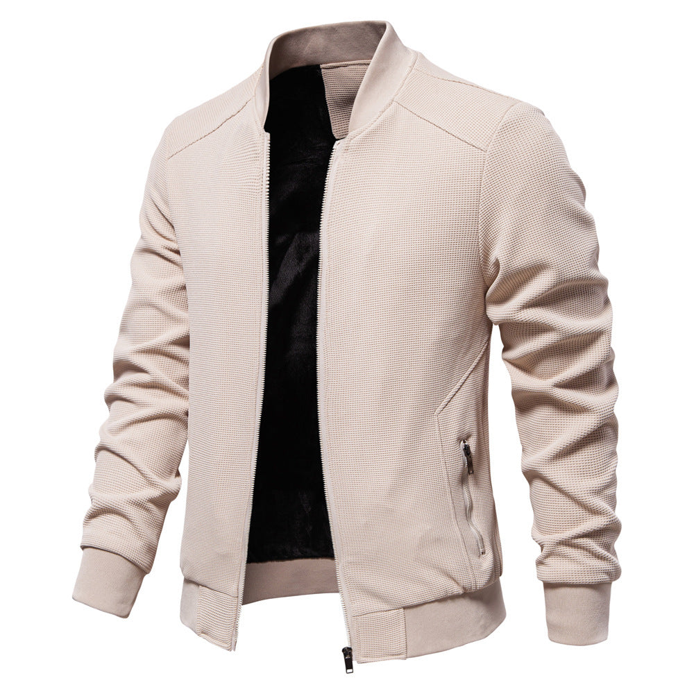 Minimalistisk Bomberjacka för Män med Ståkrage och Dragkedja | Slitstark och Värmande Design för Casual Stil 3