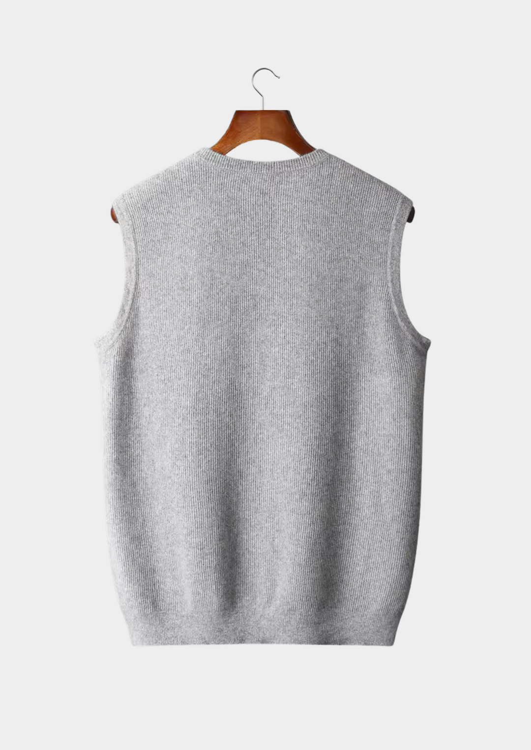 Minimalistisk Herr Väst | Ärmlös Design med Rund Halsringning | Mångsidig Layering för Stil och Komfort 1