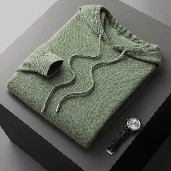 Minimalistisk Luvtröja för Män med Dragsko | Elegant Design för Komfort 1