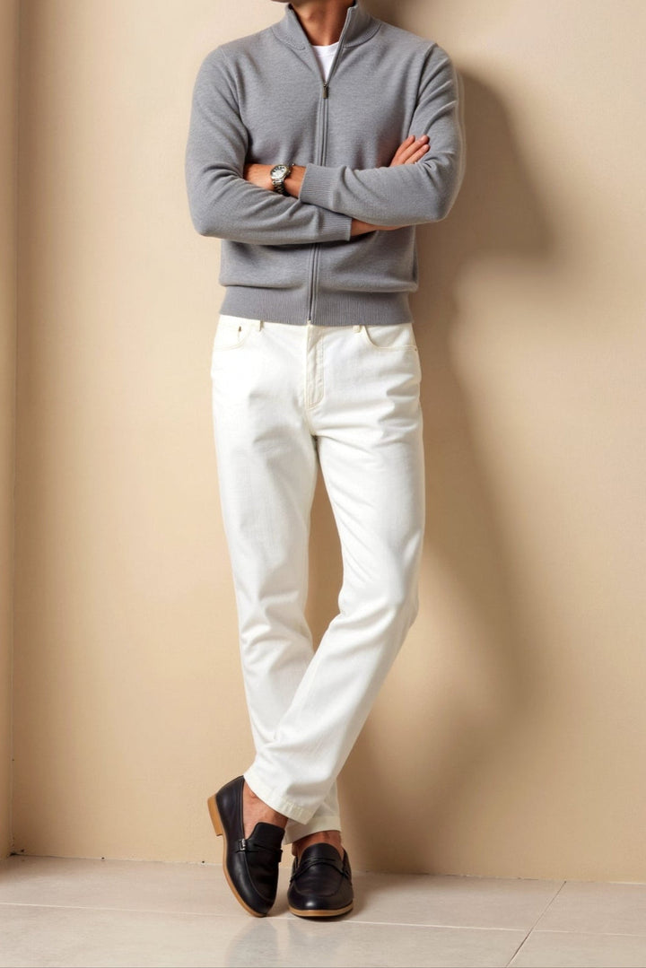 Minimalistisk Slim Fit Jacka för Män med Ståkrage | Lätt och Mångsidig Design för Vardagsbruk 2