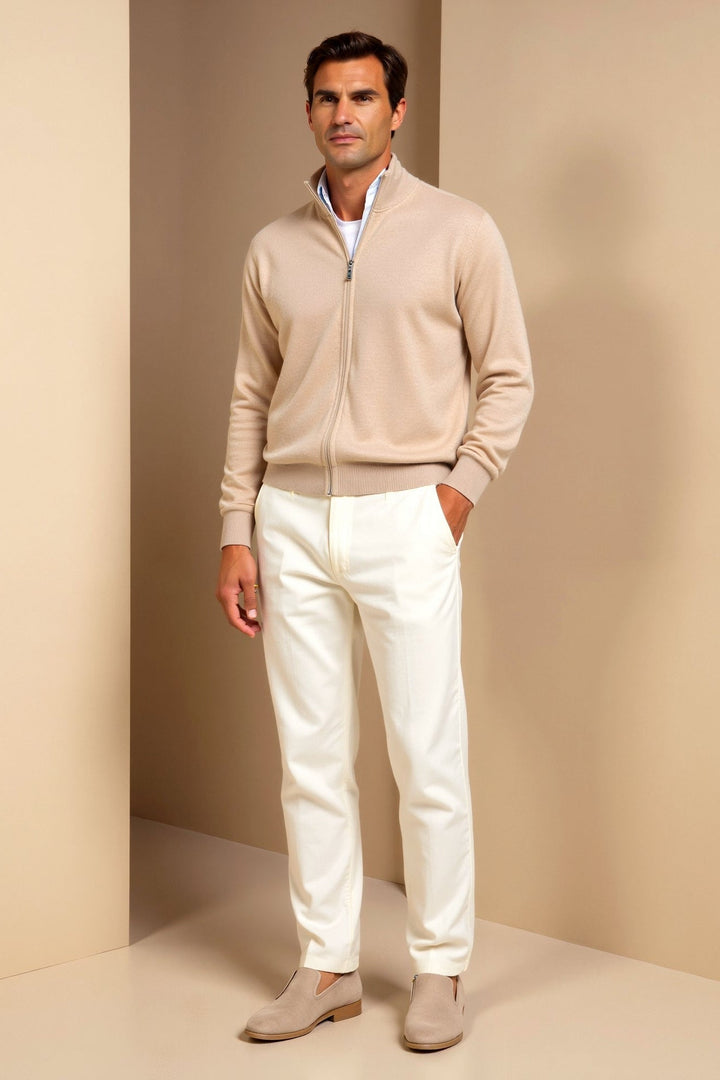 Minimalistisk Slim Fit Jacka för Män med Ståkrage | Lätt och Mångsidig Design för Vardagsbruk 5