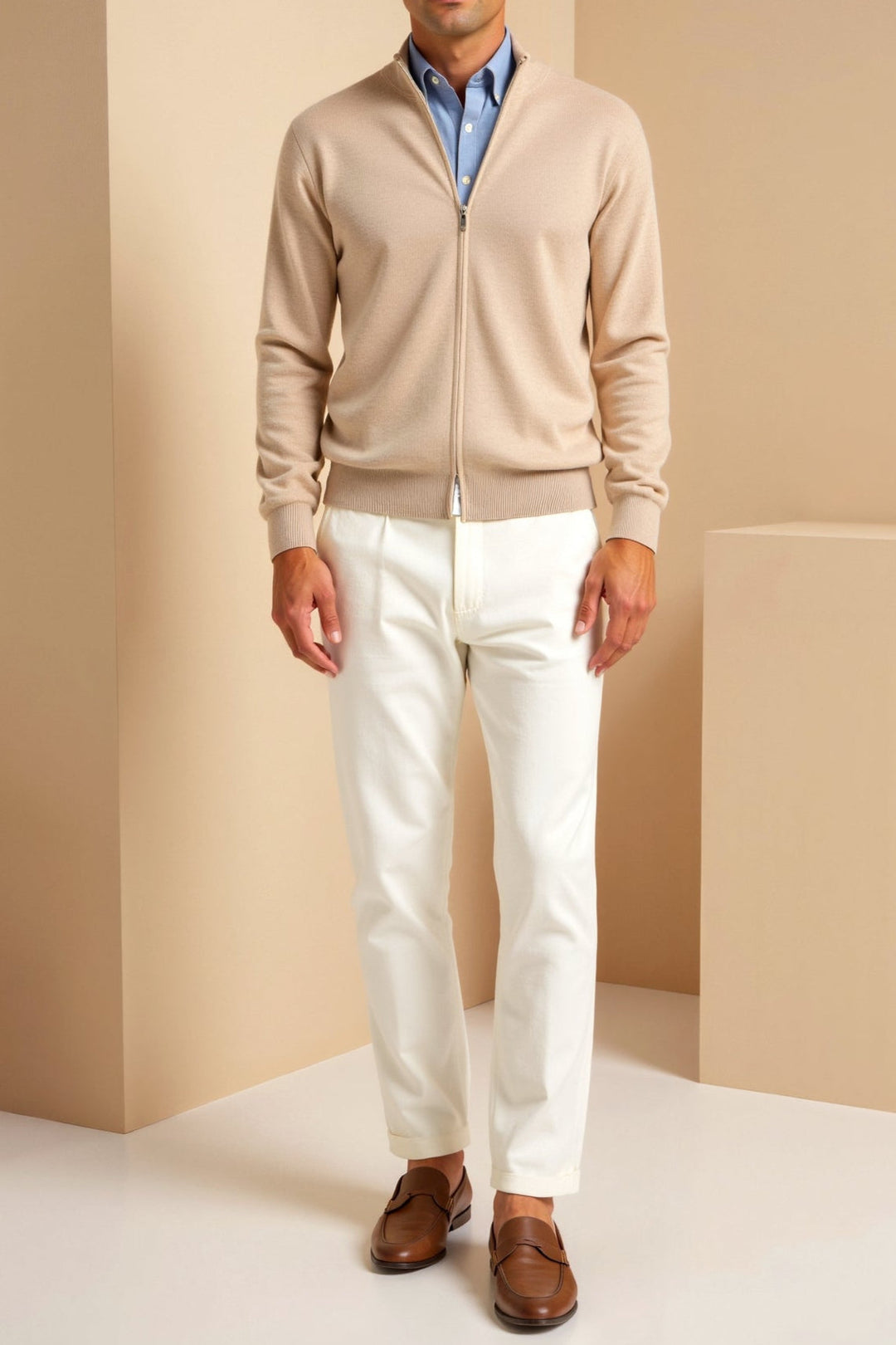 Minimalistisk Slim Fit Jacka för Män med Ståkrage | Mångsidig Design för Vardagsbruk 6