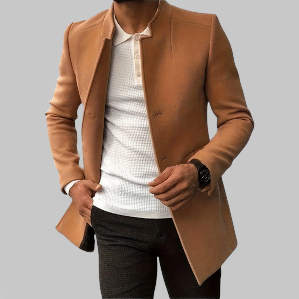 Minimalistisk Vinterkappa för Män med Dold Knappstängning | Elegant Design för Vardagsbruk 0