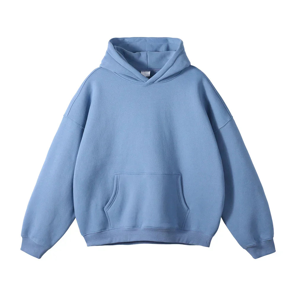 Mjuk Fleece Huvtröja | Oversized Unisex Design med Skyddshuva för Bekväm Värme 0