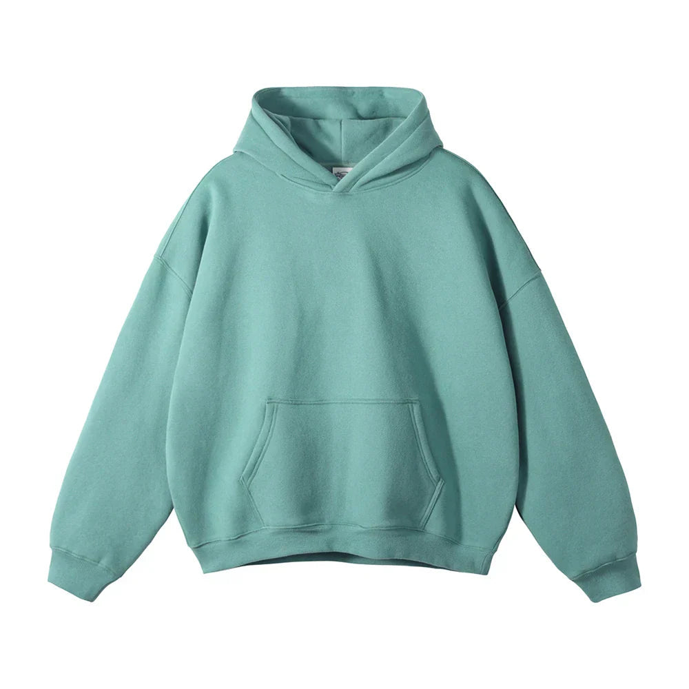 Mjuk Fleece Huvtröja | Oversized Unisex Design med Skyddshuva för Bekväm Värme 12