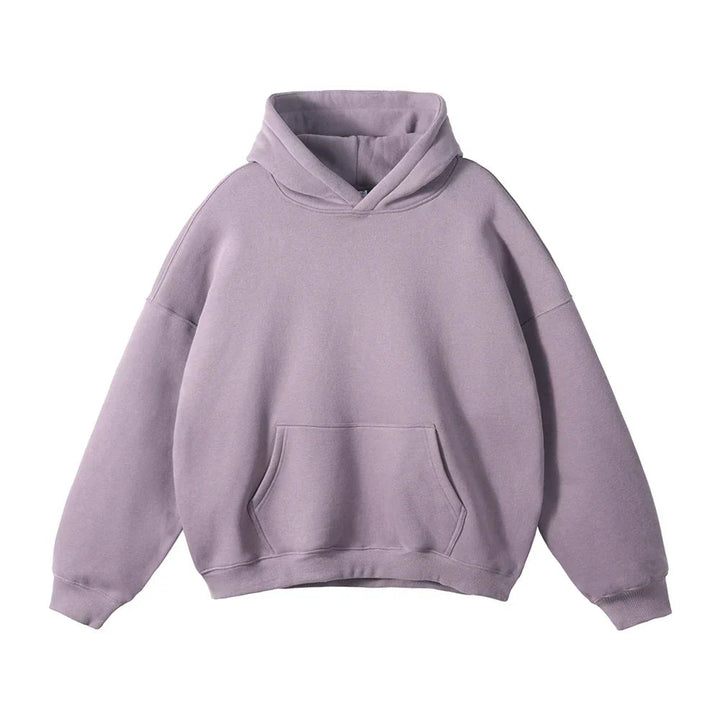 Mjuk Fleece Huvtröja | Oversized Unisex Design med Skyddshuva för Bekväm Värme 16