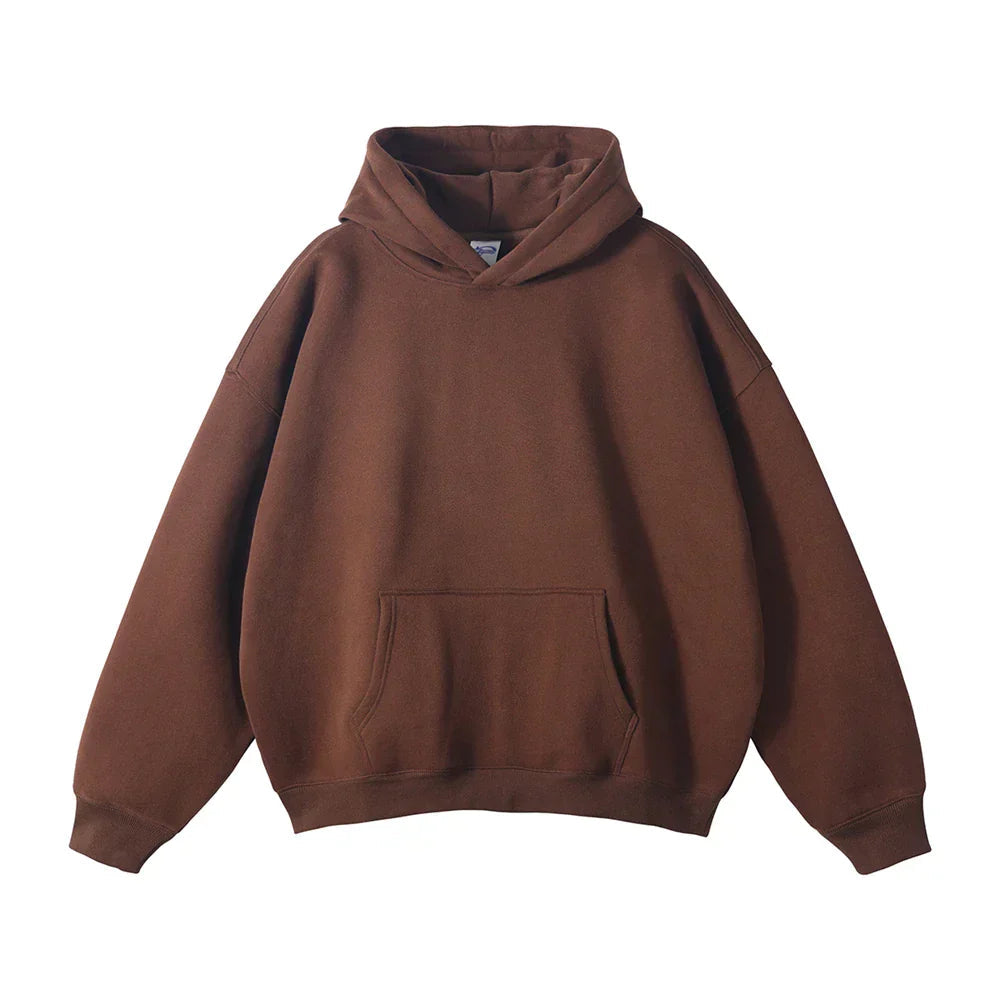Mjuk Fleece Huvtröja | Oversized Unisex Design med Skyddshuva för Bekväm Värme 18
