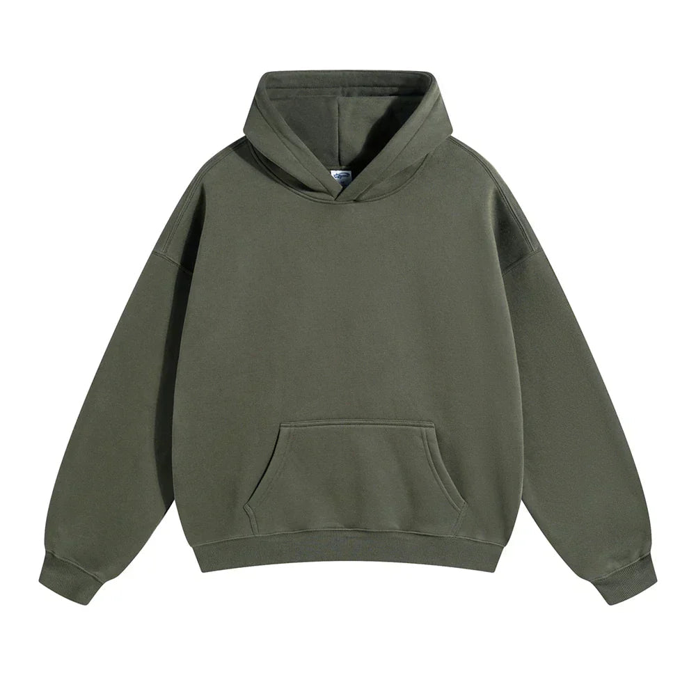 Mjuk Fleece Huvtröja | Oversized Unisex Design med Skyddshuva för Bekväm Värme 19