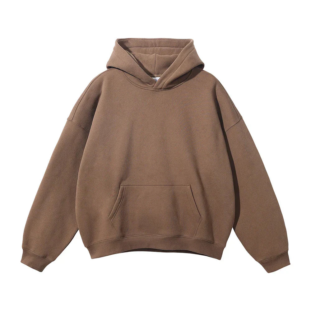 Mjuk Fleece Huvtröja | Oversized Unisex Design med Skyddshuva för Bekväm Värme 20