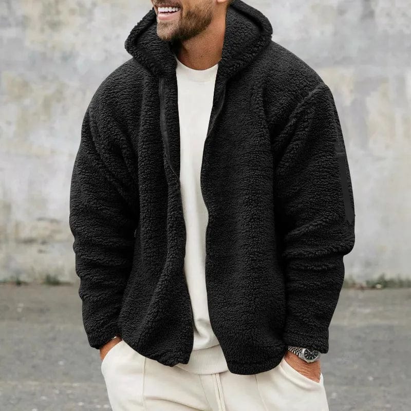 Mjuk Teddy Fleece Luvtröja för Herr med Full Dragkedja | Varm och Avslappnad Stil för Kalla Dagar 10