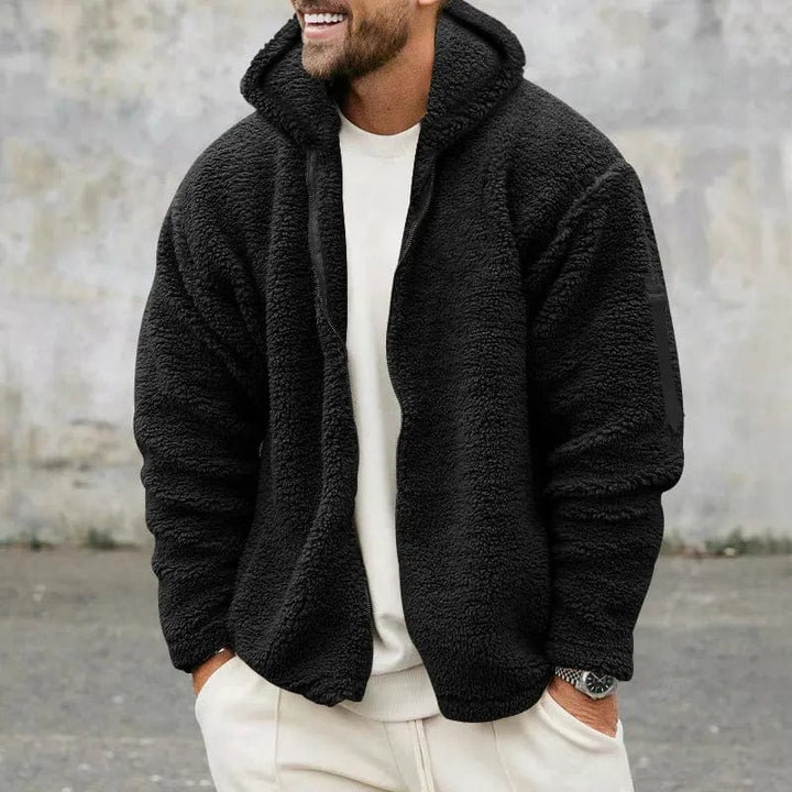 Mjuk Teddy Fleece Luvtröja för Herr med Full Dragkedja | Varm och Avslappnad Stil för Kalla Dagar 10