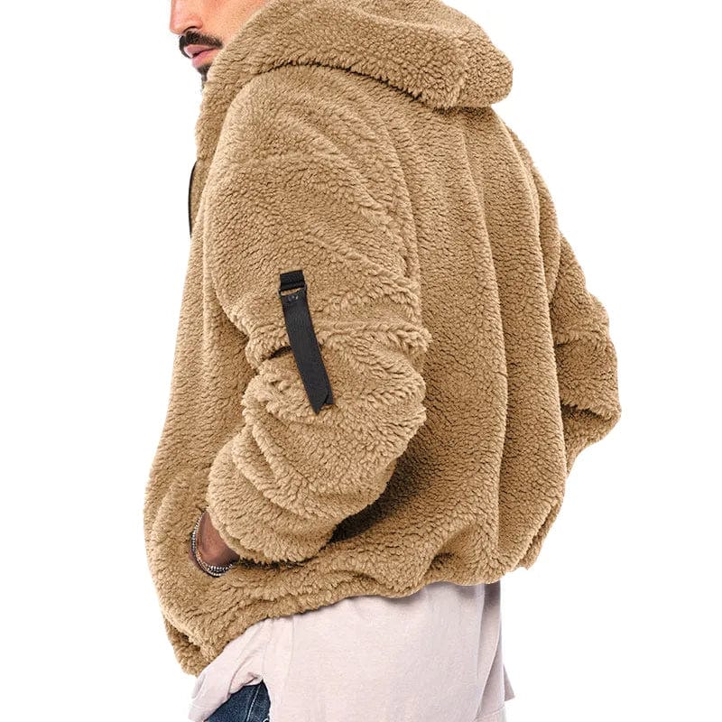 Mjuk Teddy Fleece Luvtröja för Herr med Full Dragkedja | Varm och Avslappnad Stil för Kalla Dagar 3