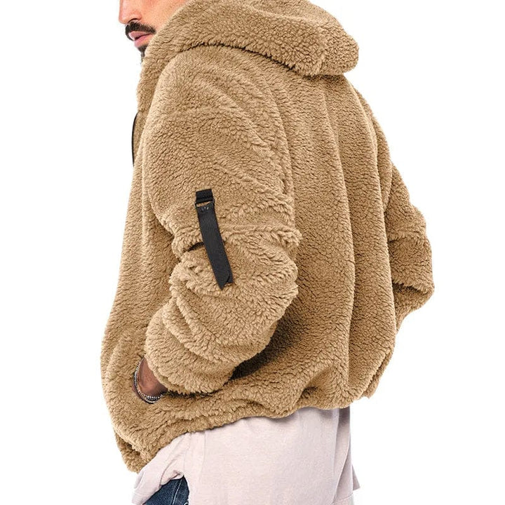 Mjuk Teddy Fleece Luvtröja för Herr med Full Dragkedja | Varm och Avslappnad Stil för Kalla Dagar 3