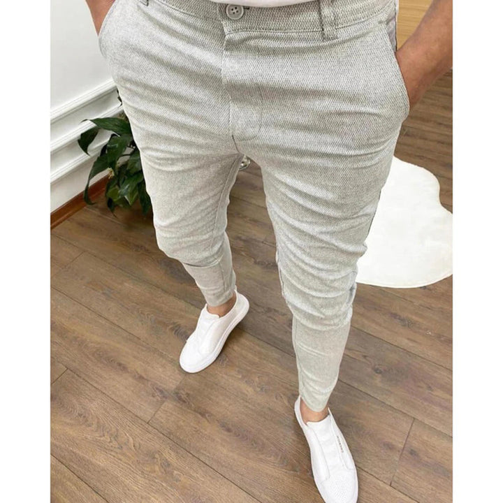 Moderna Arbetsbyxor Herr | Slim Fit Ankellängd med Mångsidig Stil | Bekväma Byxor för Alla Tillfällen 3
