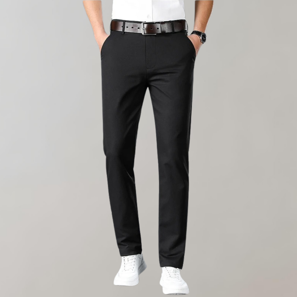 Moderna Arbetsbyxor Herr | Slim Fit med Avsmalnande Ben | Professionell Look för Kontor och Möten 0