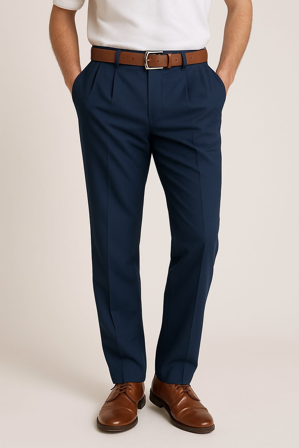 Moderna Avsmalnande Byxor för Män | Slim Fit Kontorsbyxor för Stil och Komfort 0
